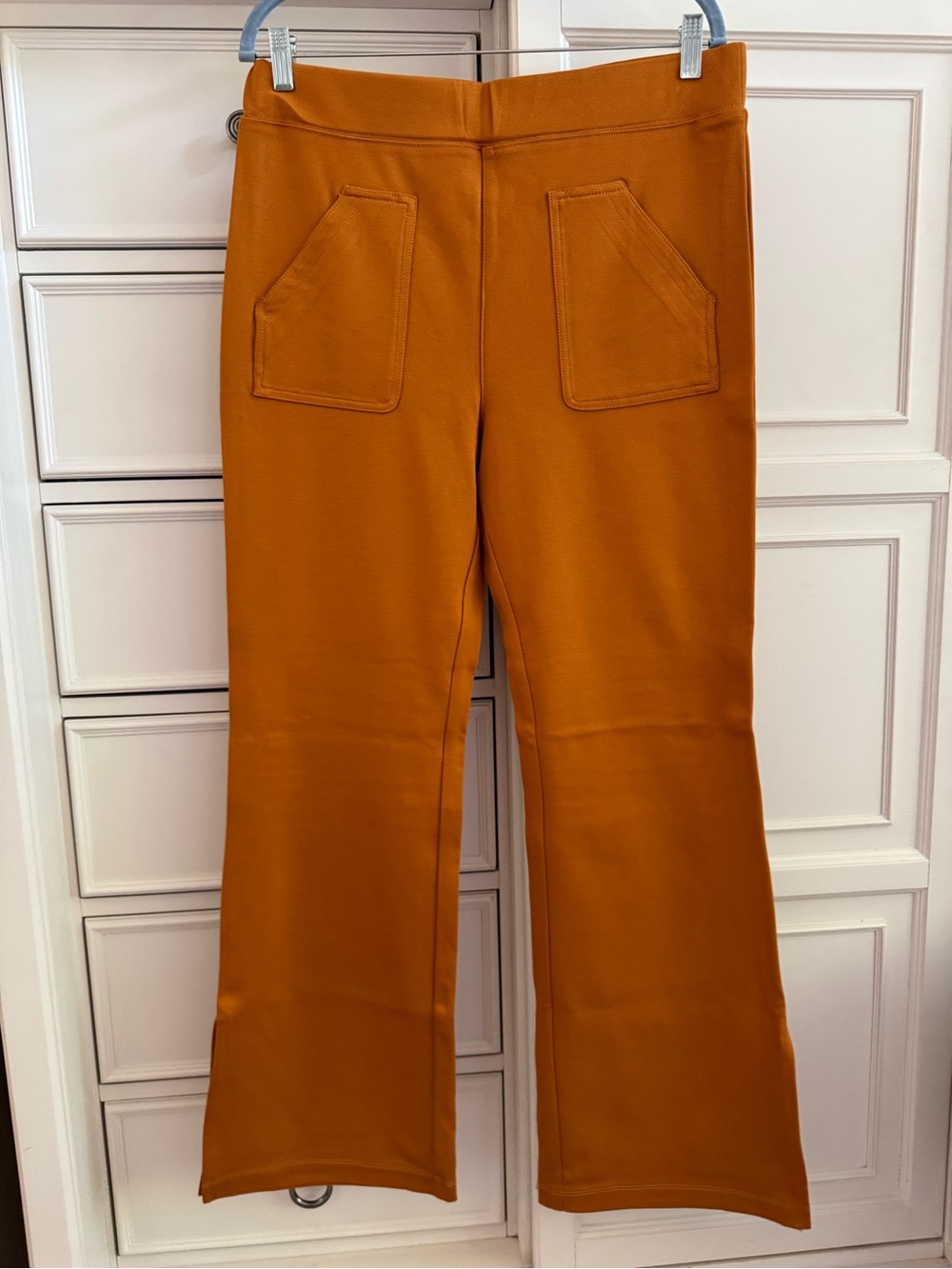 Maeve Rust Orange High-Waist Ponte Pants